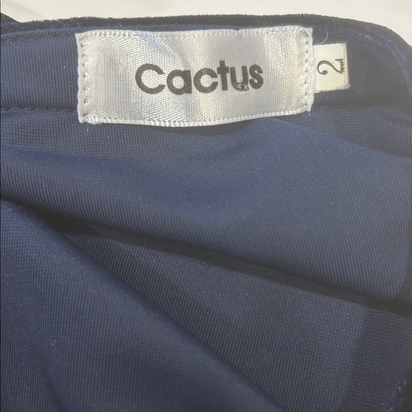 Cactus Women's dress size medium heavy emboidered navy blue velvet - Picture 6 of 16